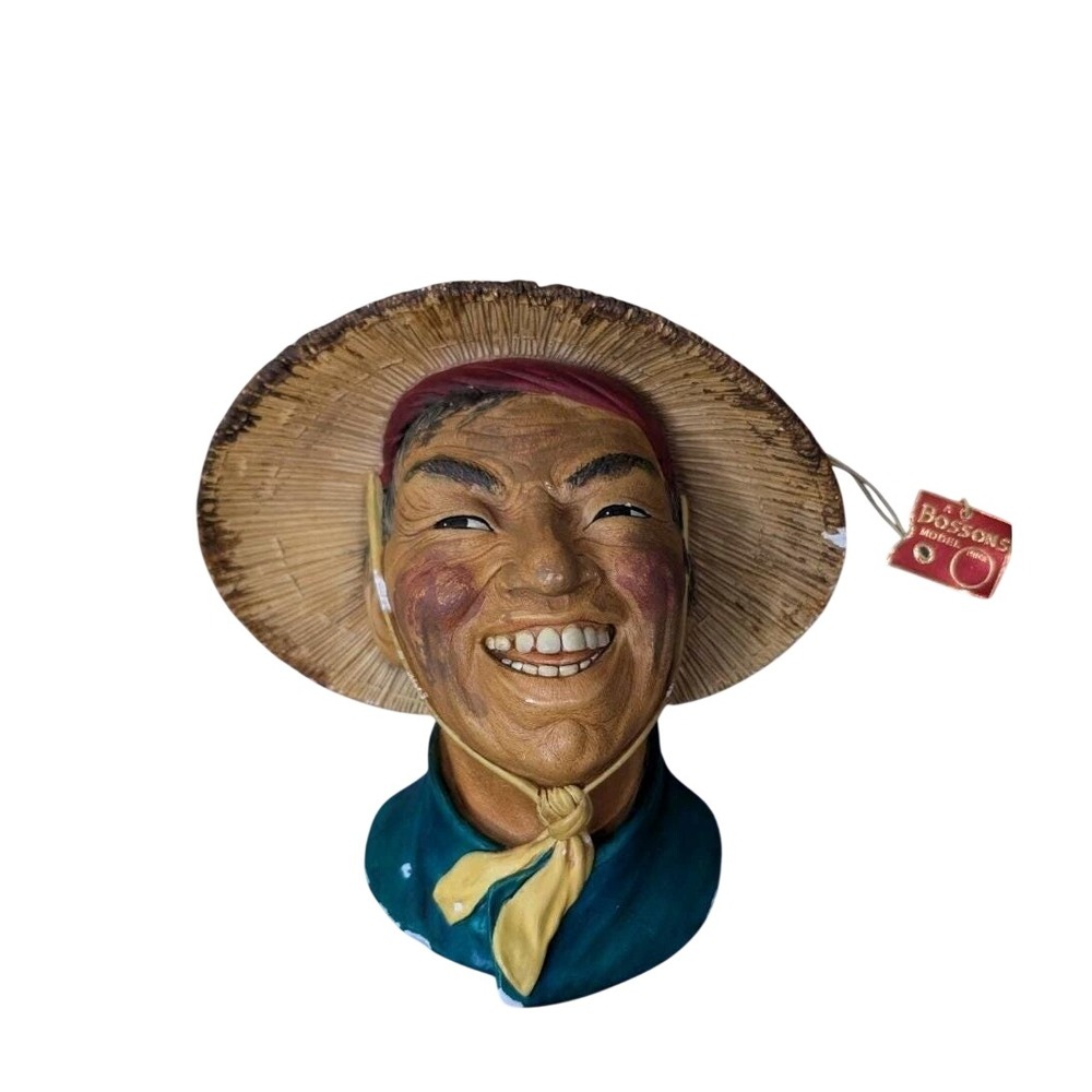 Vintage Bossons Coolie ChalkWare Wall Mask (1963) Made‎ In England